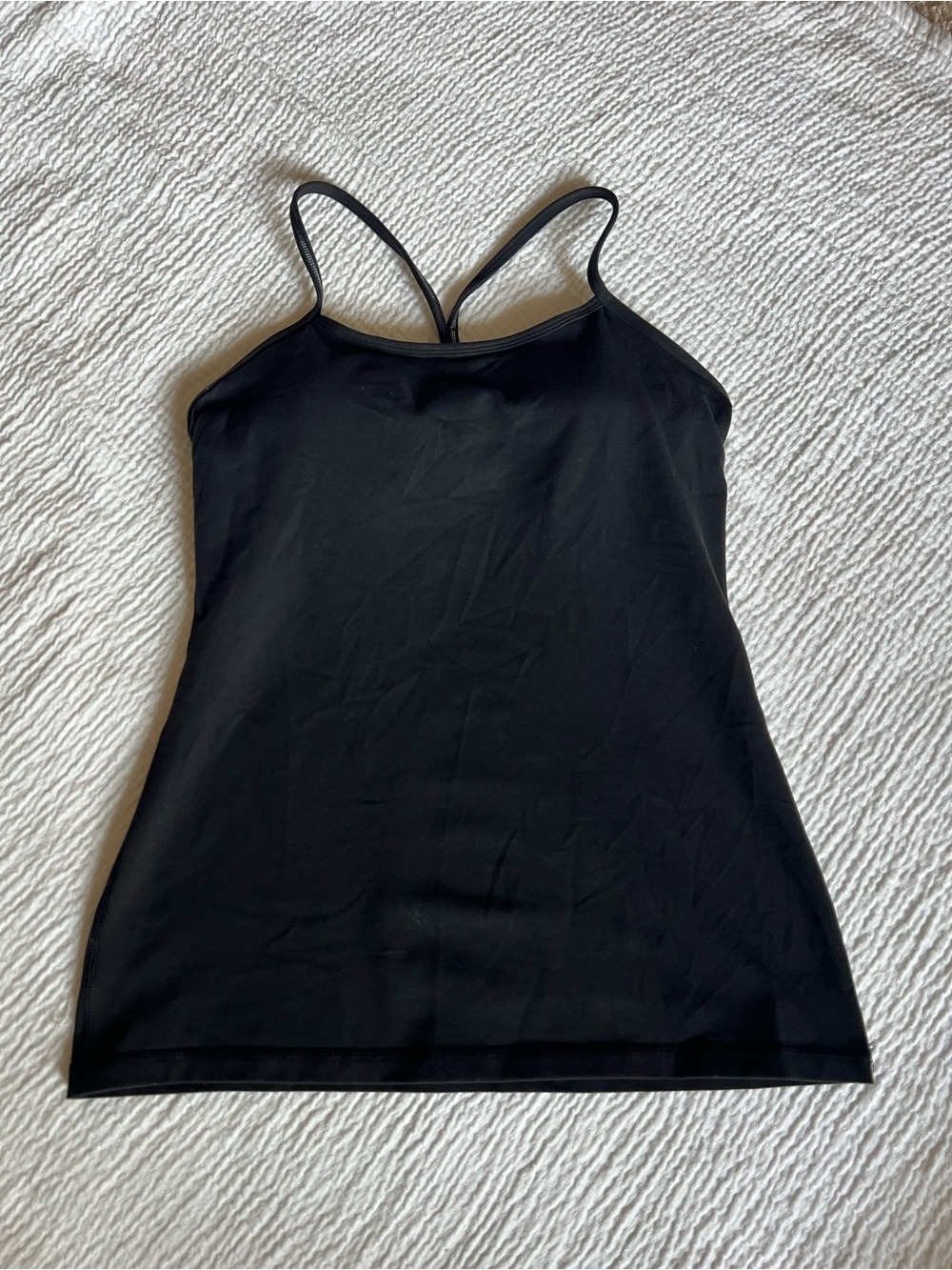 Black Women's Slim Strappy Tank Top